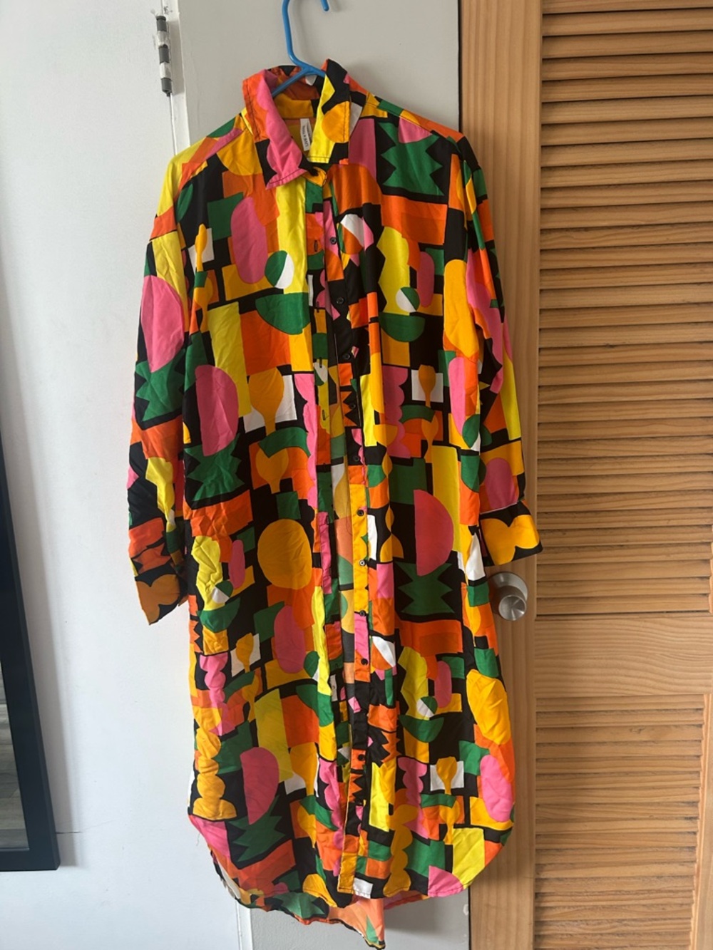 Live 4 Truth Multicolor Geometric Print Shirt Dress
